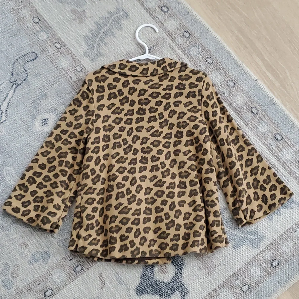 Janie and Jack Girls Leopard Animal Print Button Coat Sz4T-5T